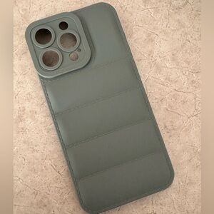Olive Green Puff iPhone 15 Pro Max Phone Case
